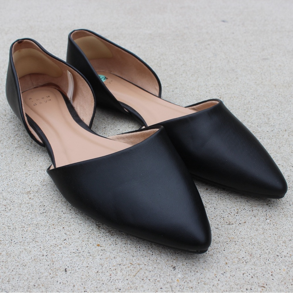 A New Day Black Ladies Flats Sz 9.5